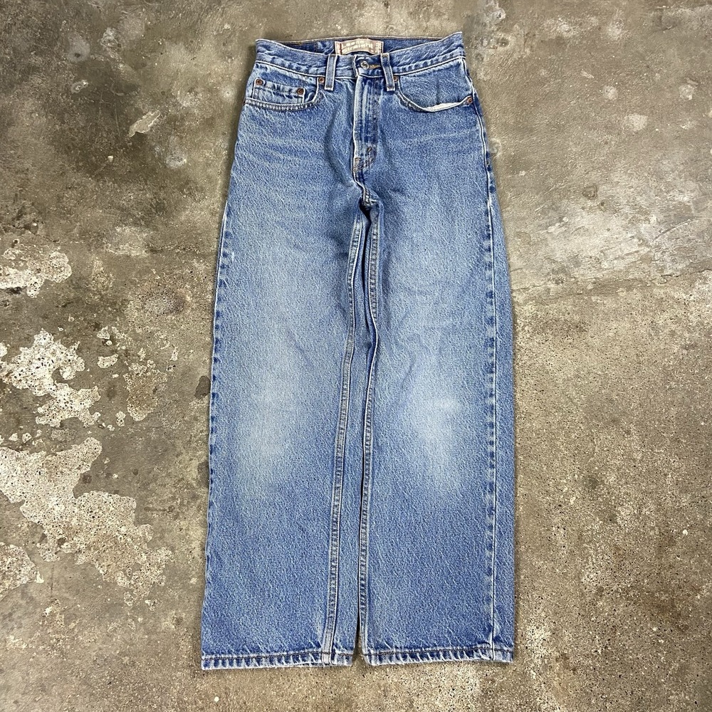 Vintage Levi's 569 Jeans Women's Size 14 Blue Denim Medium Wash Loose Straight